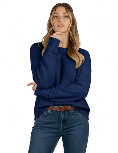 Image of Buauty Womens Oversized Long Sleeve Crewneck Fall Sweaters Chunky Fuzzy Knit Pullover Clothes 2025 Trendy Outfits