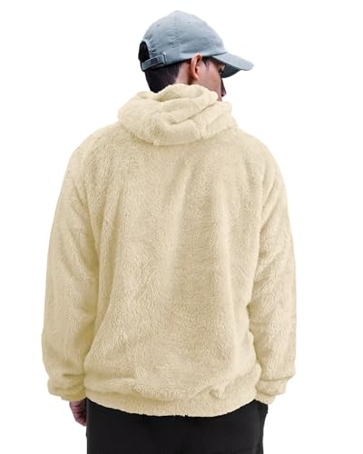 VahRuta Mens Fuzzy Sherpa Hoodie Sweatshirt Long Sleeve Fashion Pullover Fall Outwear Winter Hooded3