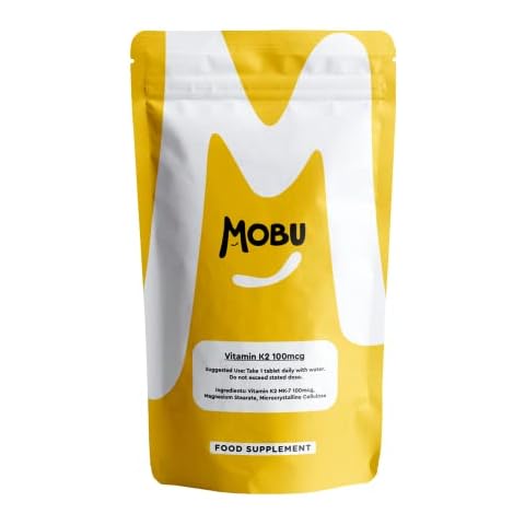 Vitamin K2 MK-7 100mcg 120 Tablets | Healthy Bones, Muscle Function & Immune Support Supplement | Vegan | GMP Approved | Letterbox Friendly | MOBU UK Cover
