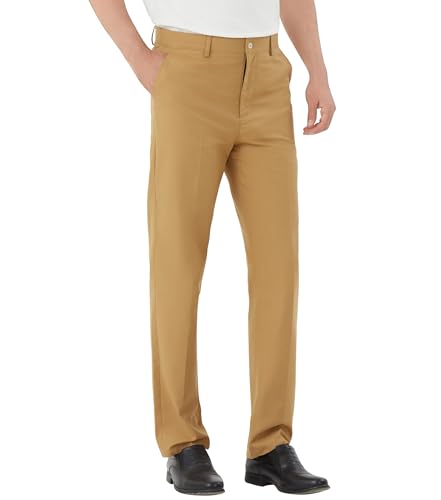 Image of Men's Tall Classic Fit Flex Flat Front Dress Pants Formal Pants for Business & Office