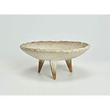 信楽焼 苔皿高足付浅鉢 苔玉皿 信楽焼 幅13cm～14cm×高さ6cm