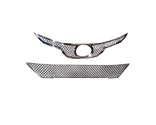 CAR SAAZ Bentley Style 4Pcs Front Chrome Grill Compatible with Etios Type 3 (2018-2019)