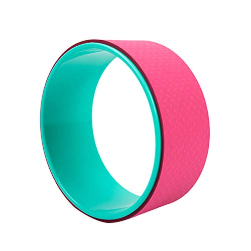 Roue de yoga rose et vert antidérapante et cercle de Pilates pour étirement