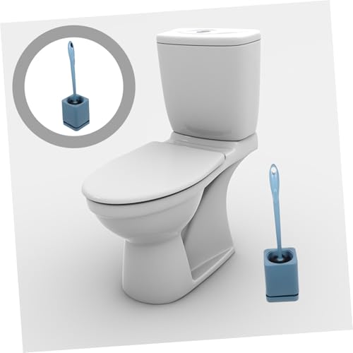 POPETPOP 長いハンドル付きトイレブラシ ベース付き 衛生的な浴室清掃用 クリーニングツール 角や溝も簡単洗浄 ホーム ホテル向け