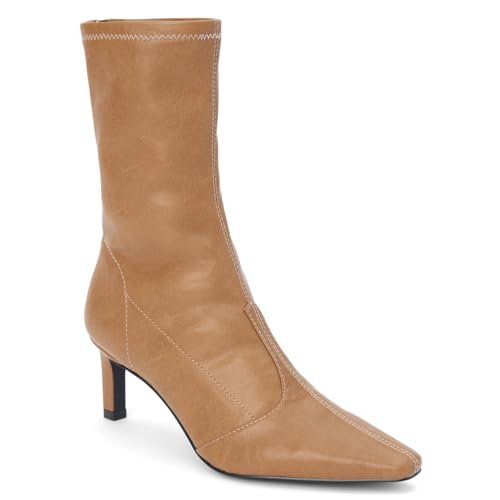 Coconuts by Matisse Womens Clara Snip Toe Zippered Casual Boots Mid Calf Mid Heel 2-3" - Black2