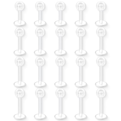 NJCXOLA 20 piercing labial, body piercing transparente ceja