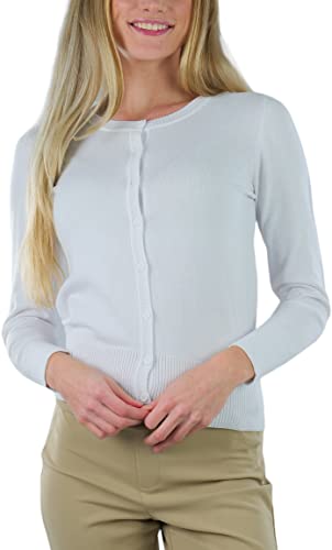 Image of ToBeInStyle Women's Long Sleeve Button Down V-Neck Cardigan