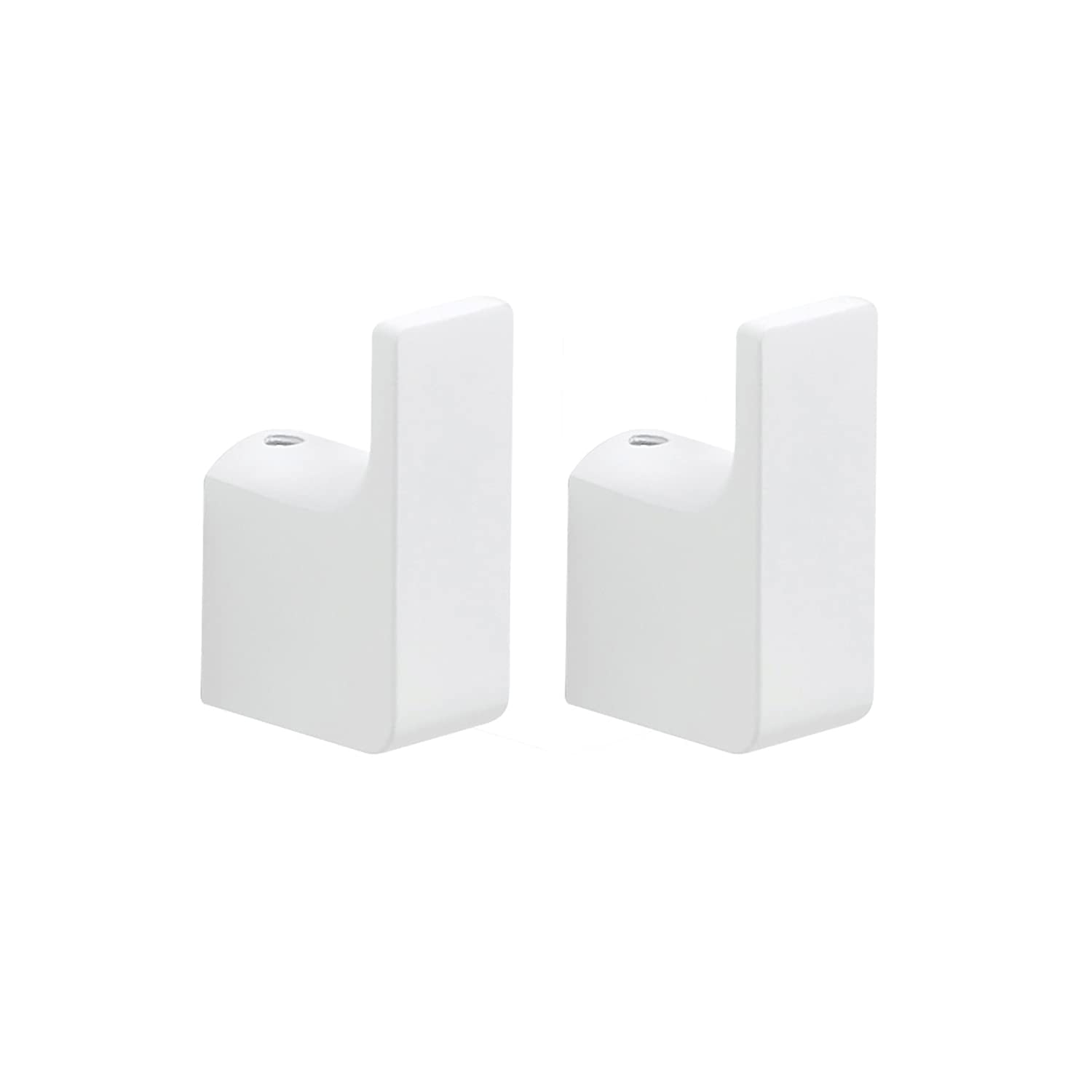 Gedy G-Kuala Lumpur 2 Single Hangers, White, Made of Cromall, Brass and Glass, 2 Year Warranty, Measures 5.3 x 2 x 3.3 cm and Weight 0.2 kg, R&D Design, Unique
