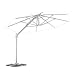 Produktbild paramondo parapenda Ampelschirm Ampelsonnenschirm, rund, Ø 3,5 m, 360° Schwenkbar, Kurbelbedienung, Weiß, Stahl-Standkreuz und Gestell in Anthrazit