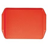 Cambro Polypropylen Fastfood Serviertablett mit Griffen rot 43x30cm, Sie erhalten 1 Stück