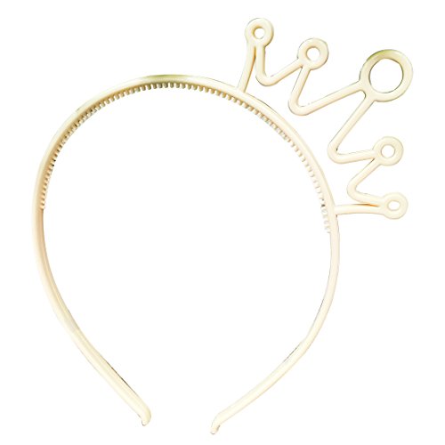 image for XIMA 12pcs Spring Colors ABS Plastic Material Crown Girls Headbands Ti