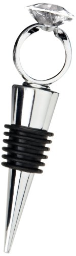 With This Ring Chrome Diamond-Ring Bottle Stopper
