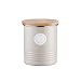 Typhoon Living Putty Sugar Canister, Airtight Bamboo Lid, Durable Carbon Steel Design with a Hard-wearing Matte Coating, 33-3/4-Fluid Ounces