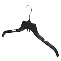 DEILSYโข Plastic Clothes Hangers - Durable Plastic Hangers for Organizing Garments for Shirt, Dress and Coat (Black, 50)