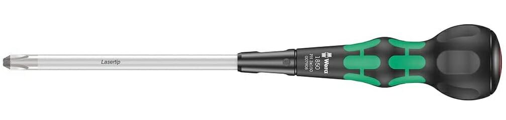 Wera 1850 PH 3 x 150 mm Black/Green Ball Grip Phillips Screwdriver 05007908001