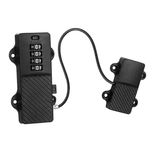 Hohopeti Cerradura con Combinación para Frigorífico y Muebles Adhesiva sin Taladro para Protección Puerta y para Armarios y Refrigeradores Color Negro