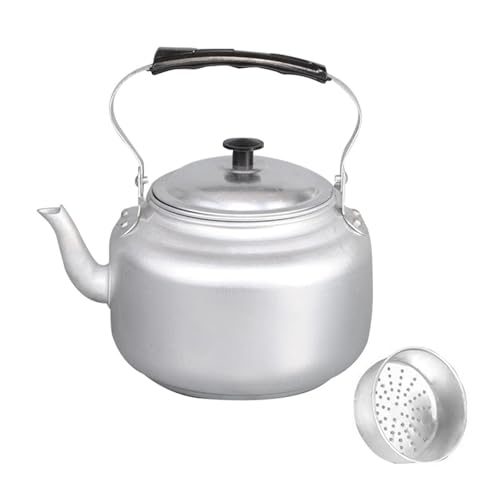 Qianly Wasserkessel Teekanne für Herd Outdoor Kochtopf Camping Wasserkocher Aluminium mit Großer Öffnung für Einfache Reinigung für zu Hause Den, 1.2 L