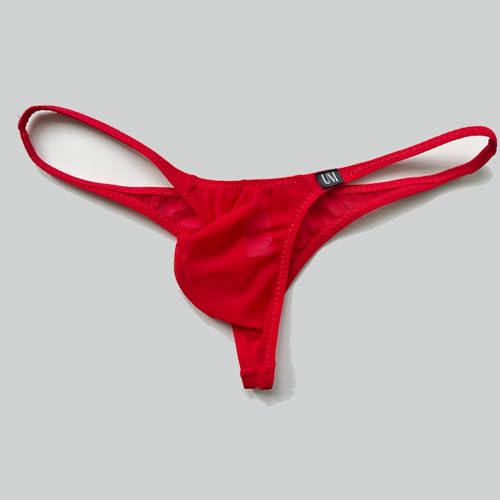 Men's Low Rise Sexy G-string Panties See Through Mesh Thongs Bulge Pouch T Back Thongs3
