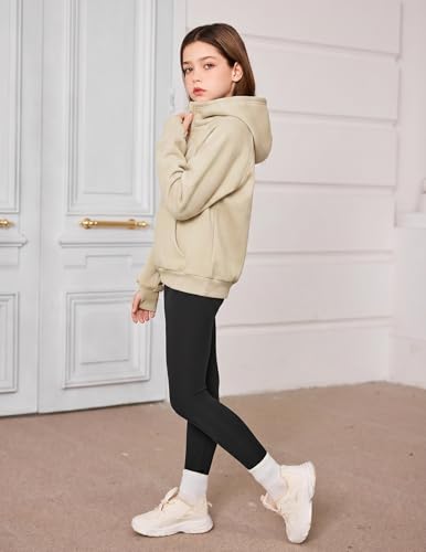 Image of Arshiner Girls 2 Piece Outfits Sweatsuit Half Zip Sweatshirt and Sweatpants | Fall Winter, Drop Shoulder Long Sleeve, Thumbhole Hoodies, with Sweatpant, Jogger Set, Sweat Set, Tracksuits with Pockets