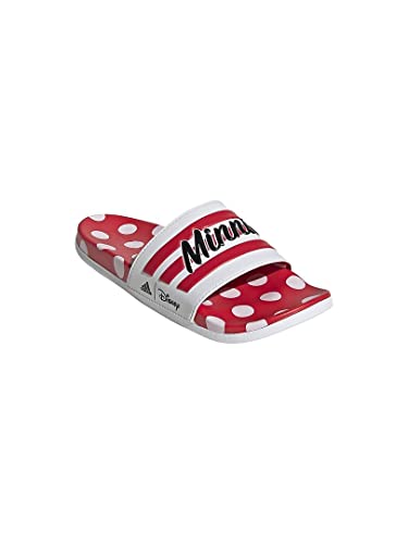 Image of Adidas womens Adilette Comfort FTWWHT /RAYRED /CBLACK Slide Sandal - 7 UK (LKX38)