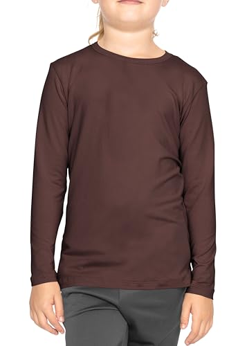 Image of Shirts for Girls Long Sleeve Crew Neck Top, Hoodie or 3 /4 Sleeve Soft Stretch Kids Lightweight Size 2-16
