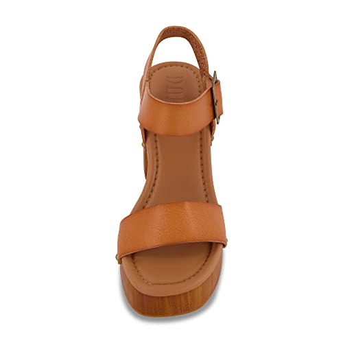 Dunes Women's Peru Faux Wood Sandal +Comfort Foam & LiteSole Technology, Wide Widths Available3