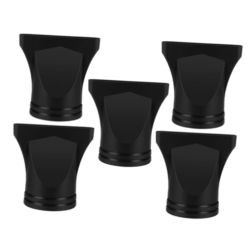 PartyKindom 5 Pcs Hair Dryer Diffuser Attachment Plastic Nozzle for Hair Dryers Black Easy to Install