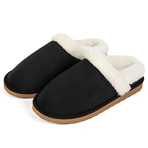 Hausschuhe damen plüsch winter warm geschlossen pantoffeln memory foam frauen gefütterte hüttenschuh rutschfest sohle indoor outdoor
