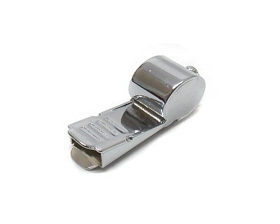 4 SIFFLETS MÉTAL GRIS CORDON ARBITRE POLICIER