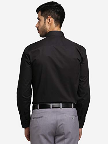 Image of JadeBlue Men's Regular Fit Solid Formal Shirt, Cotton Full Sleeve, Office Wear Shirt, Comfortable & Professional Look, Durable Fabric