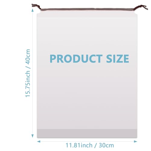 100 PCS Translucent Shoe Bags for Travel, Large Portable Shoe Bags with Drawstring, for Rainy Days Out (White)2