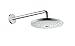 Produktbild hansgrohe Raindance Select S 240 Duschkopf, Kopfbrause für Wandmontage, 2 Strahlarten, Weiß/Chrom