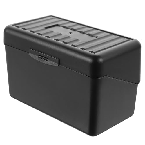 Abaodam 名刺収納ケース プラスチック製デスクトップカードホルダー ビジネスカード整理 オフィス用品 耐久性と安定性 ブラック