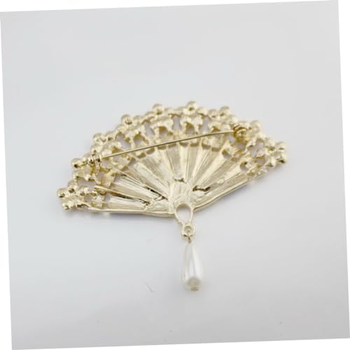 Broche éventail bleue finitions soignées insigne de mode