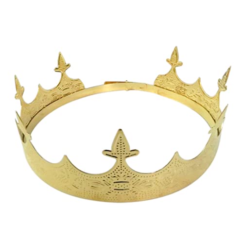 USonline911 Premium Antique Gold King Crown for Prom Party Decorationsn
