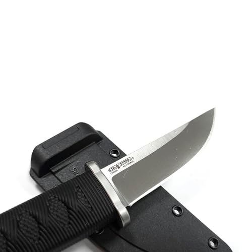 Image of Cold Steel Kyoto II 3-3 /8 inch Durable Compact 8Cr13MoV Stainless Steel Fixed Blade Drop Point Outdoor Hunting Utility Knife, 3 3 /8 inch Textured Kray-Ex Handle, Sheath Included
