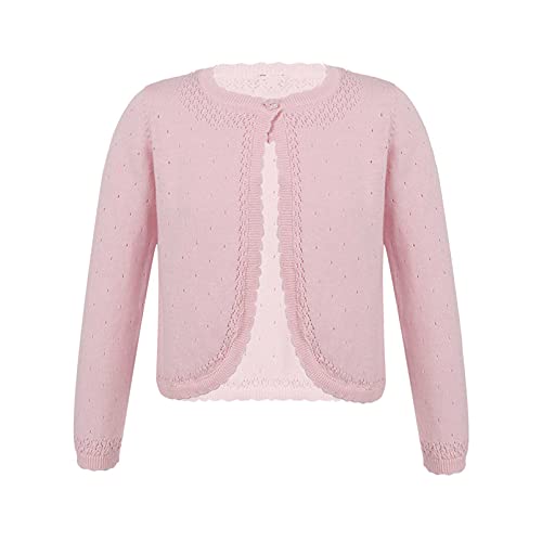 Aislor Little Child Girls Knit Long Sleeve Button Closure Lace Bolero Cardigan Shrug Dress Cover up Tops Shrug Sweater2
