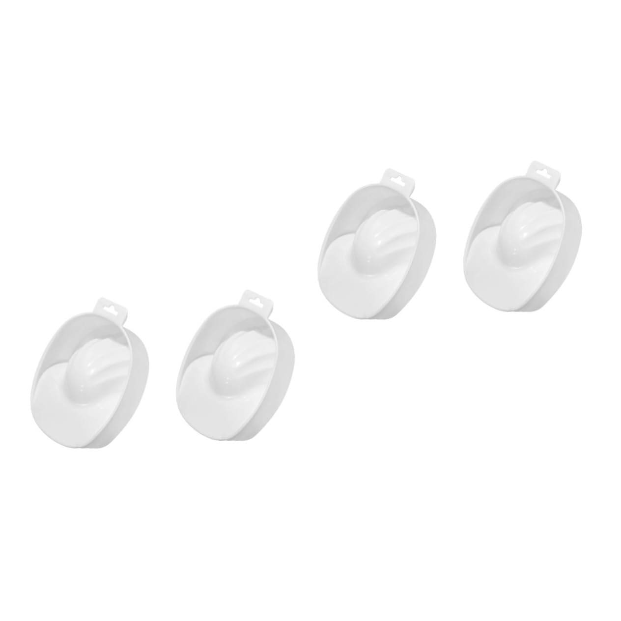 MUSISALY 2 Pcs White Manicure Soak Bowl Set for Hand Nail Care Nail Art Removal Cuticle Soak Perfect for Salon or Home Use