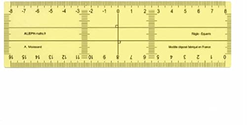 ALEPH Règle-Équerre 21cm, Double Graduation, Remplace Règle et Équerre, Pour Constructions :...