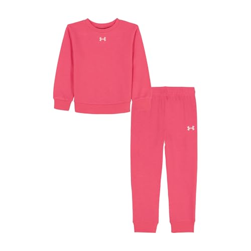 Image of Under Armour Girl's 2-piece Fleece Sweatshirt and Sweatpants Set, Soft & Comfortable