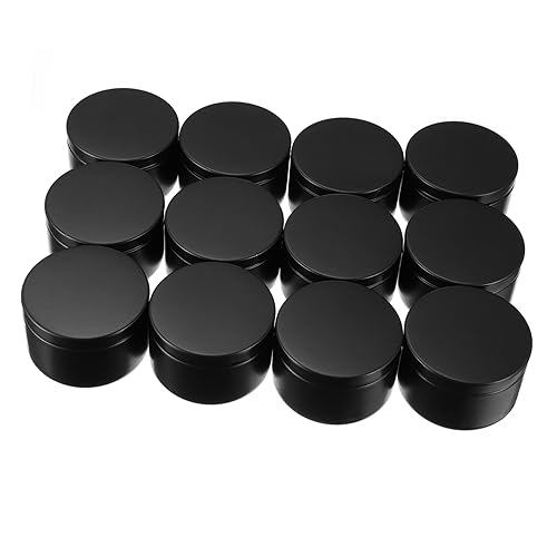Uonlytech 12Pcs Round Metal Candle Tins Candle Containers for Travel Storage and Crafts Durable Candle Jars for Scented Candles and