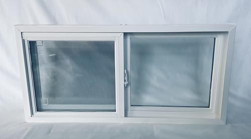 35x23 Vinyl Basement Slider Window &rdquo;White' Basement Window, Replacement Sliding Windows with...