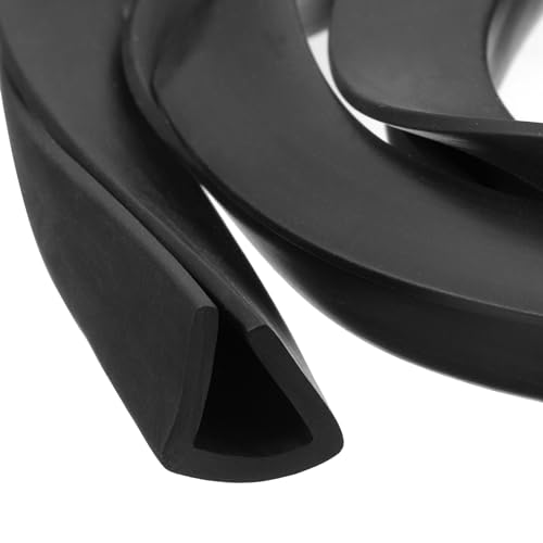 Joint de protection en caoutchouc plat uxcell pour bordure noire tôle 12mm - 2