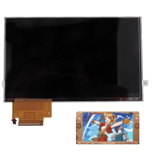 Tissting Ecran LCD de Remplacement pour PSP 2000, Écran Complet de Remplacement avec Retro-éclairage pour Console 2000 2001 2002 2003 2004