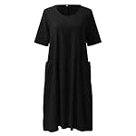 Cotton-and-Linen-Women-Plus-Size-Print-Daily-Casual-Short-Sleeve-Vintage-Bohemian-V-Neck-Maxi-Dress