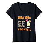 Photo Gallery donna bora bora cocktail, bevuto il cocktail a bora bora maglietta con collo a v Photo Gallery donna bora bora cocktail, bevuto il cocktail a bora bora maglietta con collo a v