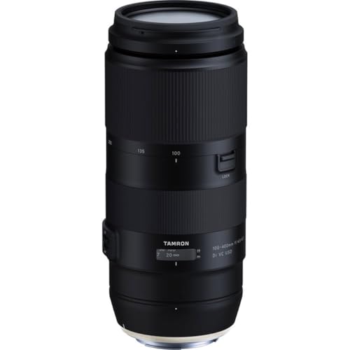 Tamron 100-400mm F/4.5-6.3 VC USD Telephoto Zoom Lens for Canon Digital SLR Cameras (6 Year Limited USA Warranty) Black