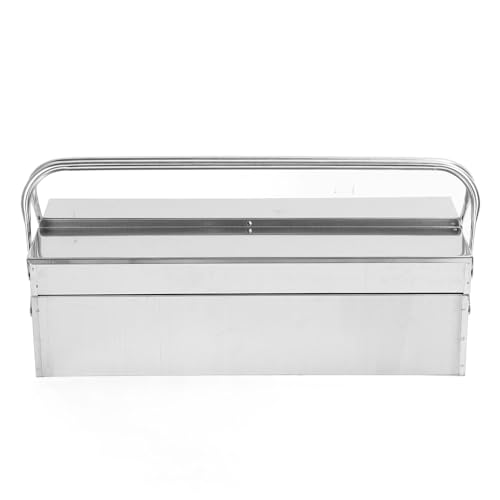 Caja de herramientas voladiza Organizador de acero inoxidable expandible 3 bandejas Caja de almacenamiento de herramientas plegable portátil para el hogar Taller automotriz Garaje