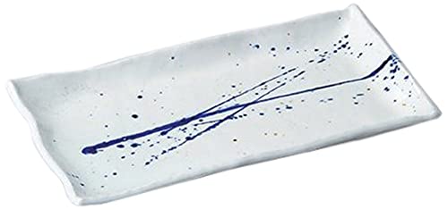 Amazon.co.jp: 10個セット 長角皿 呉須吹長角皿 [31 x 16.5 x 2.5cm