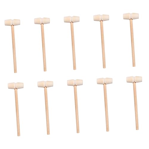STOBAZA 25pcs Mini Beat Hammers Wooden Crab Mallets Planet Cake Mallets Sturdy Boys and Girls Toy Parent-child Activity